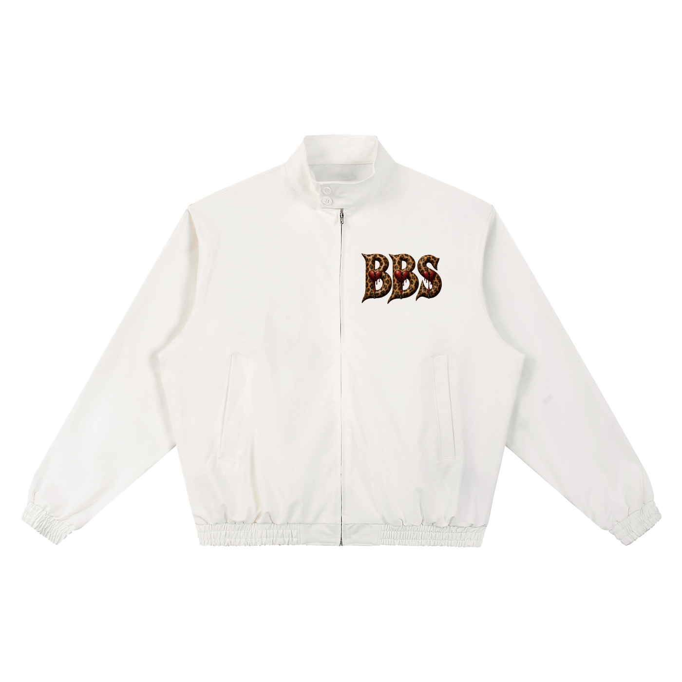 BBS WILD ABOUT THE WRONG ONE Stand Collar Bomber Jacket