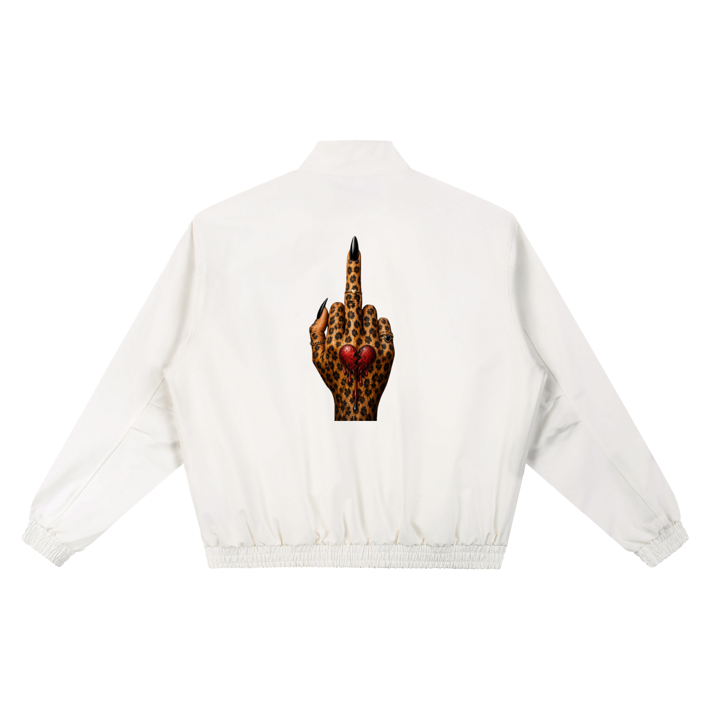 BBS WILD ABOUT THE WRONG ONE Stand Collar Bomber Jacket