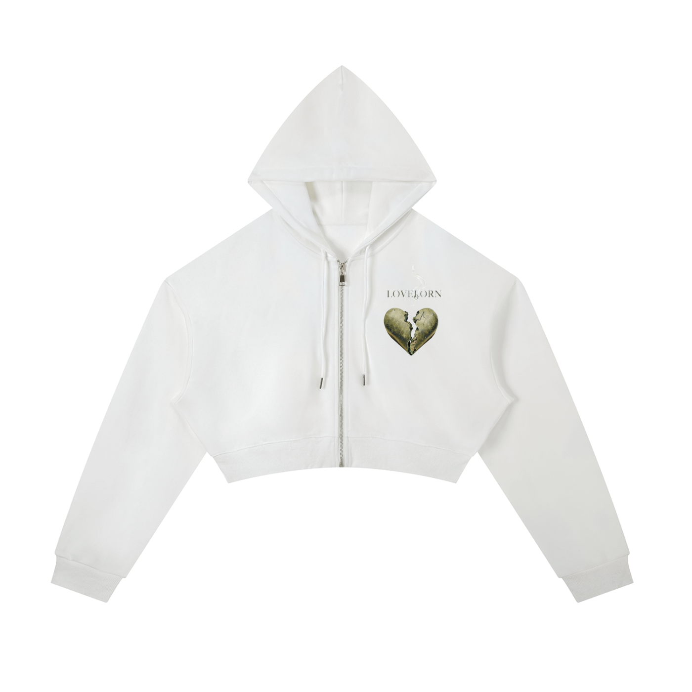 Smoking on what YOU did Cropped Zip-Up Hoodie