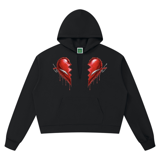 BBS CUT TIES RAW EDGE HOODIE