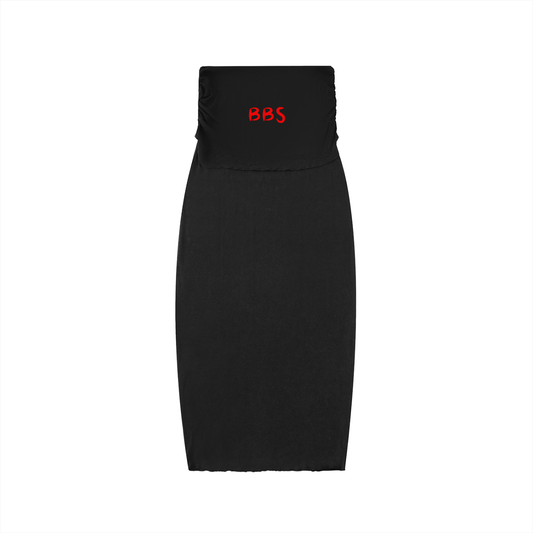 BBS Dyed Washed Straight Hip-Hugging Slim Maxi Skirt