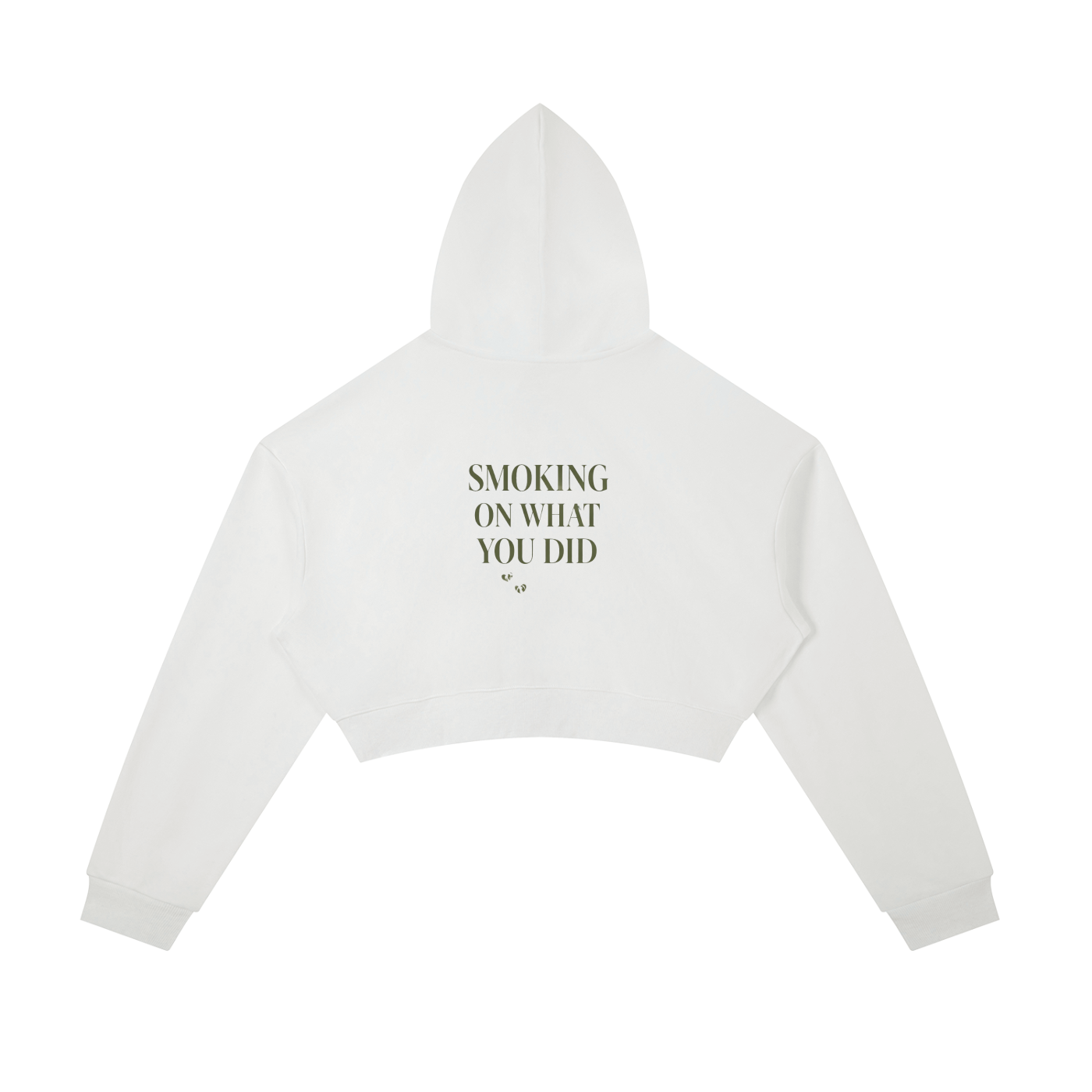Smoking on what YOU did Cropped Zip-Up Hoodie