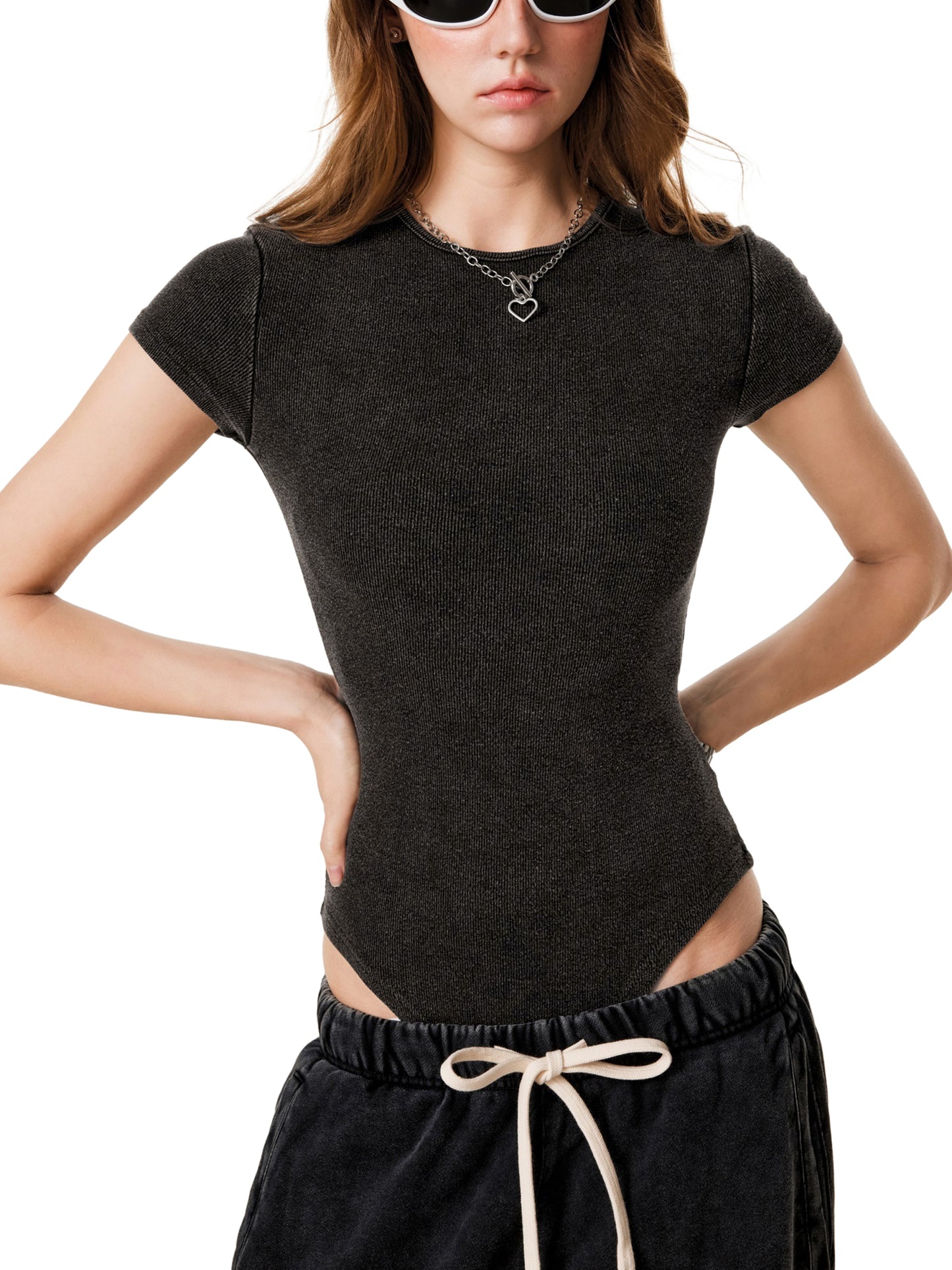 Lovelorn “Blackout Healing” Bodysuit -Mineral Wash